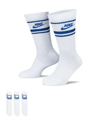 NIKE Sportswear Everyday Essential Crew Socks (3 Pairs) White